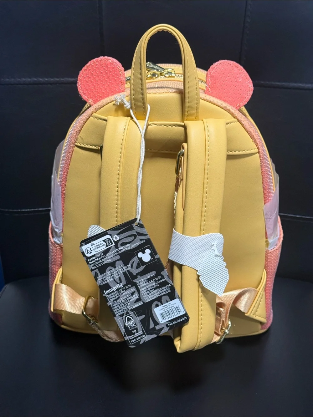 Loungefly Orange and Yellow Winnie the Pooh Mini Backpack